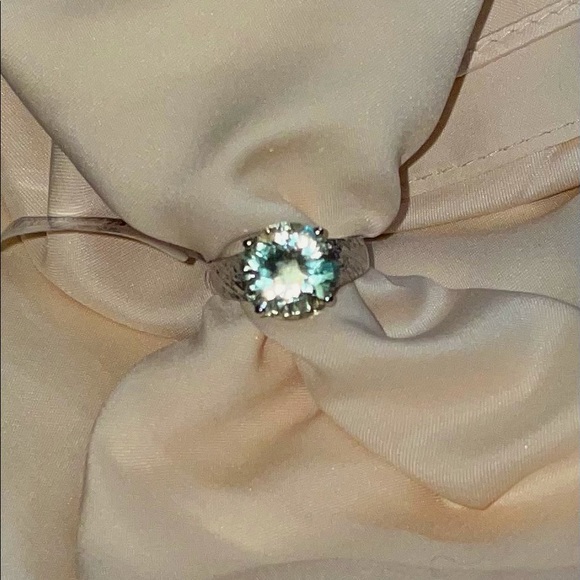 7.05 ct prasiolite ring in sterling silver. - Picture 5 of 13